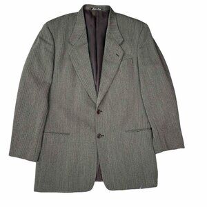 Giorgio Armani Le Collezioni Vintage Blazer 42L Beige Chevron Neiman Marcus